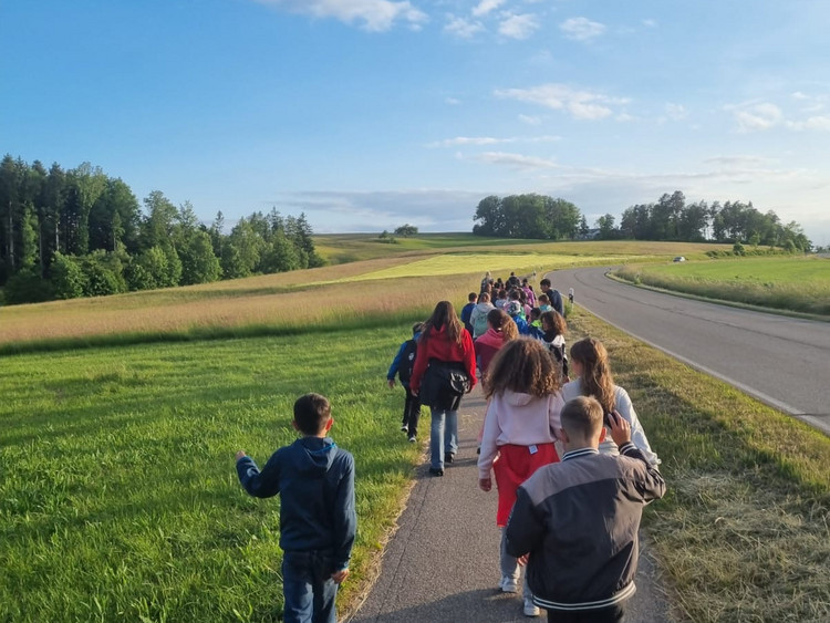 Schüler der Klasse 4 im Schullandheim