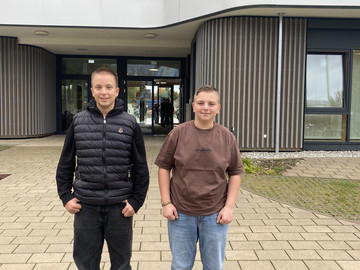 Unsere neuen Schülersprecher Erlis Barhdi und Cristian-Stefan Tomus